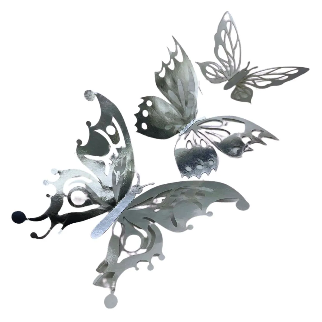 Mariposas plateadas x3